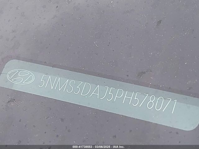5NMS3DAJ5PH578071 Hyundai Santa Fe Sel