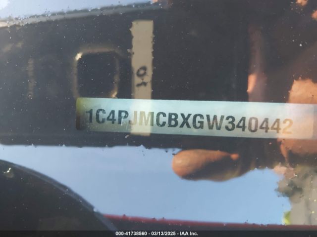 1C4PJMCBXGW340442 Jeep Cherokee Latitude