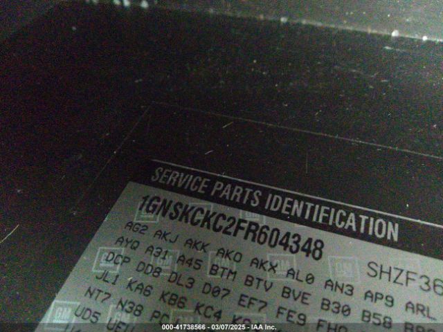 1GNSKCKC2FR604348 Chevrolet Tahoe Ltz