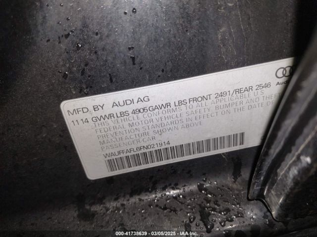 WAUFFAFL6FN021914 Audi A4 2.0t Premium