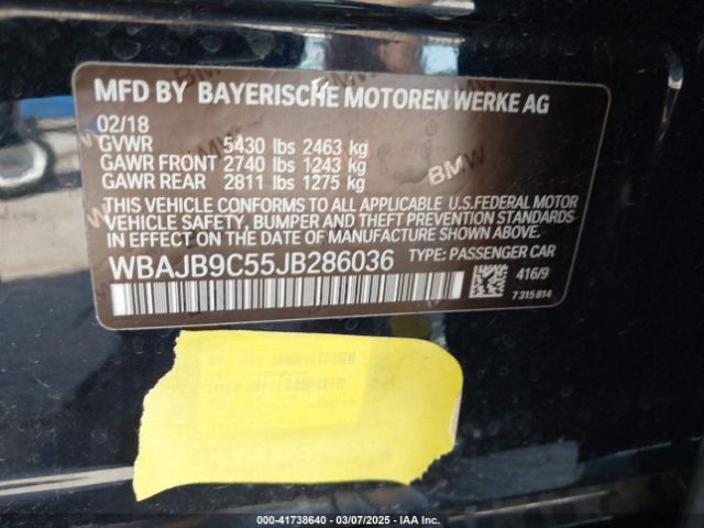 WBAJB9C55JB286036 BMW M550i Xdrive