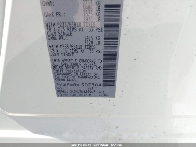 5N1DL0MM9JC507884 Infiniti QX60