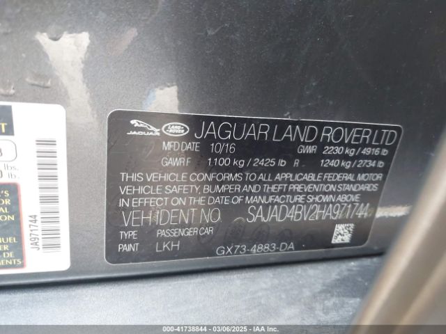 SAJAD4BV2HA971744 Jaguar Xe 35t Premium