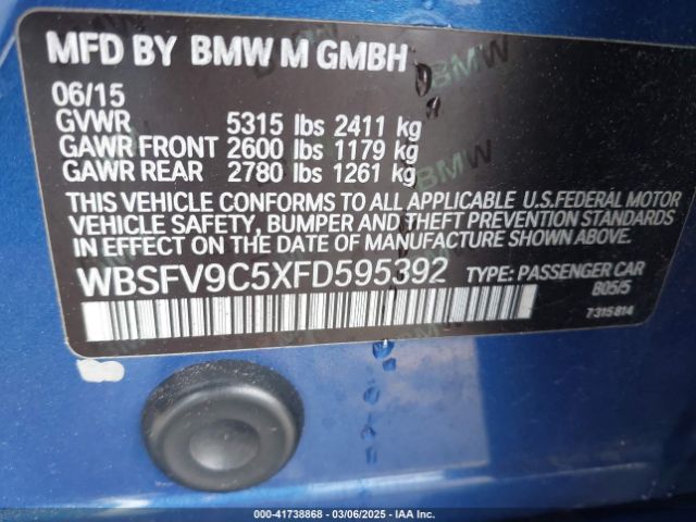 WBSFV9C5XFD595392 BMW M5