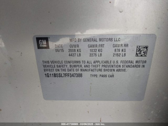 1G11B5SL7FF347388 Chevrolet MALIBU LS