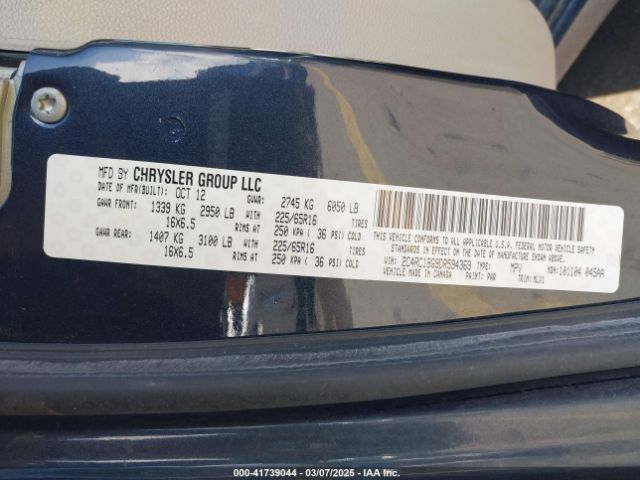 2013 CHRYSLER TOWN & COUNTRY 2C4RC1BG9DR594369 Photo 8