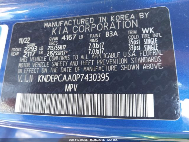 KNDEPCAA0P7430395 KIA Seltos Lx