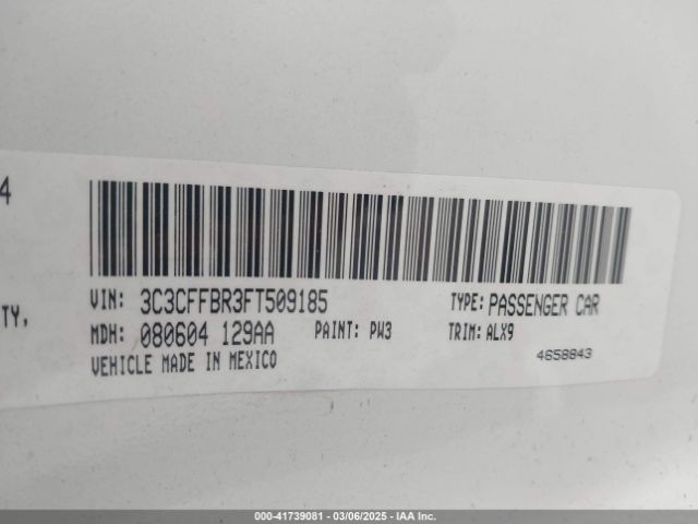 3C3CFFBR3FT509185 Fiat 500 SPORT