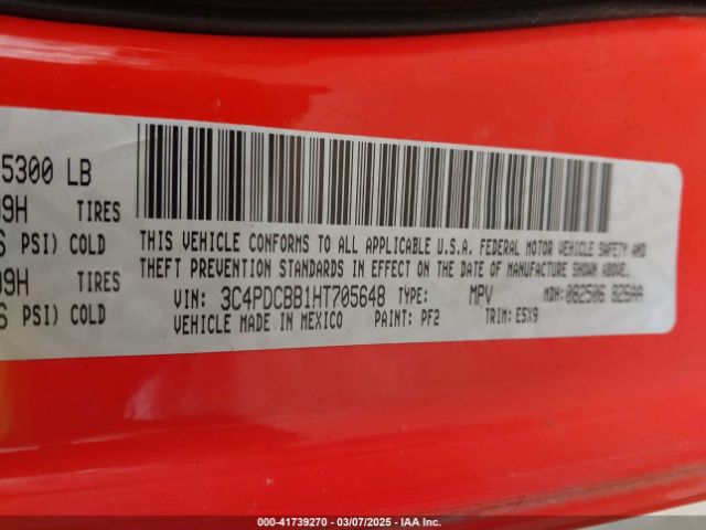 3C4PDCBB1HT705648 Dodge Journey Sxt