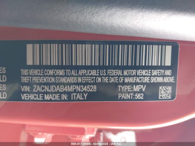 ZACNJDAB4MPN34528 Jeep Renegade Sport 4x4
