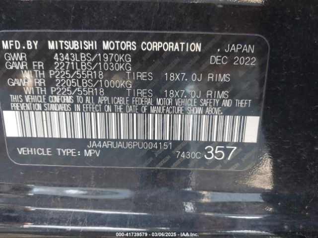 2023 MITSUBISHI OUTLANDER SPORT JA4ARUAU6PU004151 Photo 8