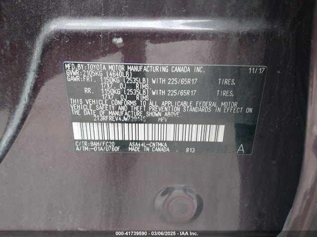 Toyota Rav4 Xle 2018 2T3RFREV4JW729145 Image 9