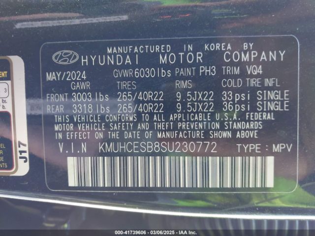 KMUHCESB8SU230772 Genesis Gv80 2.5t Prestige Awd