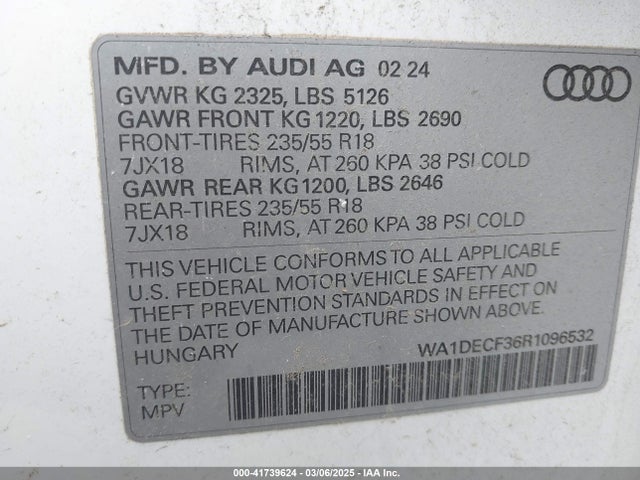 2024 AUDI Q3 WA1DECF36R1096532 Photo 8