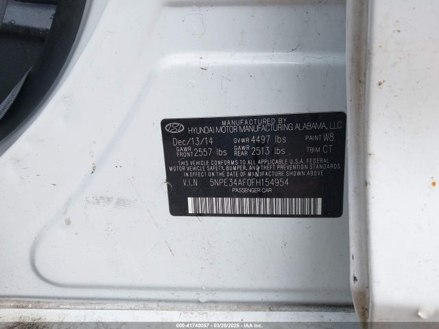 5NPE34AF0FH154954 Hyundai Sonata Sport