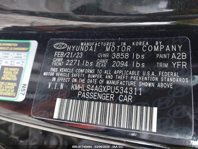 Hyundai ELANTRA SEL 2023 KMHLS4AGXPU534311 Image 9