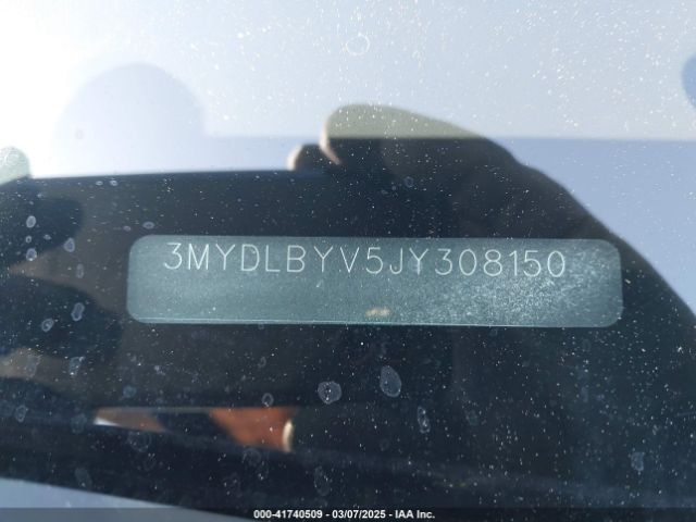 3MYDLBYV5JY308150 Toyota YARIS IA