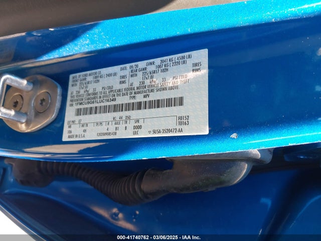 1FMCU9G61LUC16349 Ford ESCAPE SE