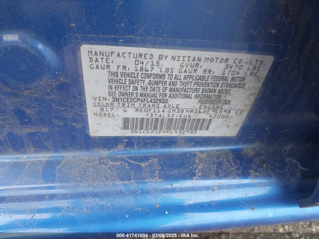 Nissan Versa Note Sv 2015 3N1CE2CP4FL432933 Image 9