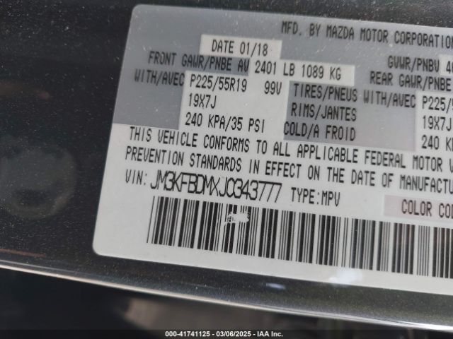 JM3KFBDMXJ0343777 Mazda Cx-5 Grand Touring