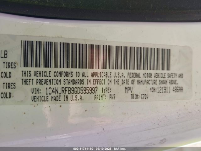 1C4NJRFB9GD595997 Jeep Patriot Latitude