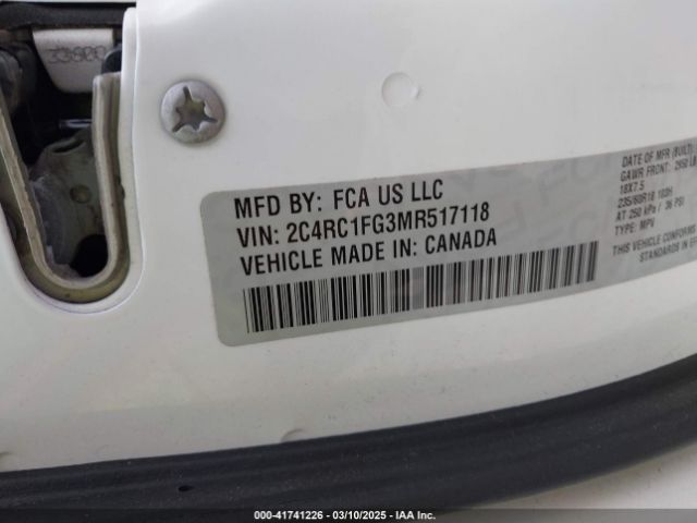 2021 CHRYSLER PACIFICA 2C4RC1FG3MR517118 Photo 8
