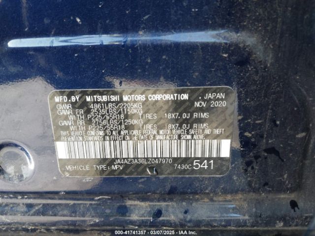 JA4AZ3A36LZ047970 Mitsubishi mivec