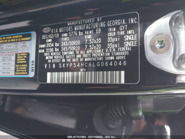 5XYP54HC6LG064046 KIA Telluride Sx