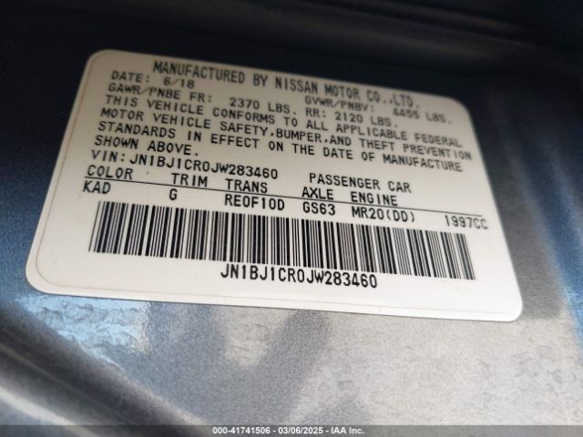 JN1BJ1CR0JW283460 Nissan Rogue Sport Sl