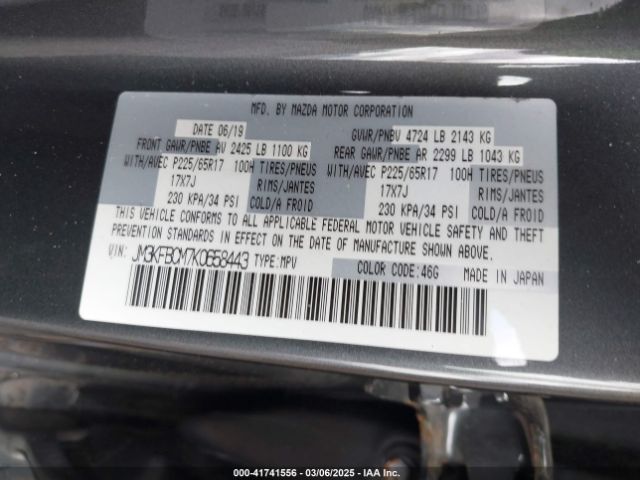 JM3KFBCM7K0658443 Mazda Cx-5 Touring