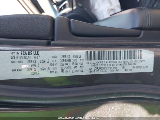 1C4RJFAG1HC927232 Jeep Grand Cherokee Altitude 4x4