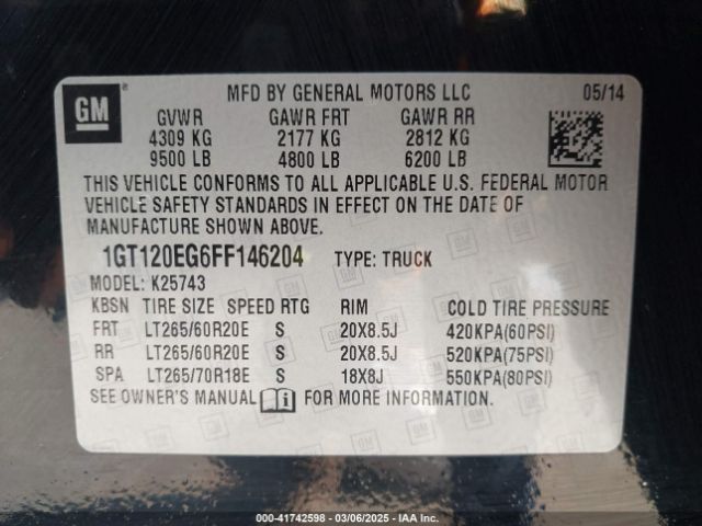 1GT120EG6FF146204 GMC Sierra 2500hd Denali