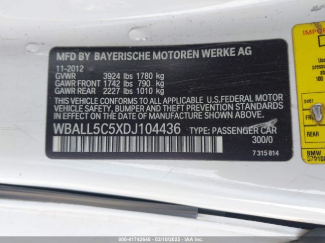 2013 BMW Z4 WBALL5C5XDJ104436 Photo 8