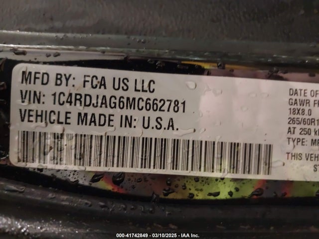 Dodge Durango Sxt Plus Awd 2021 1C4RDJAG6MC662781 Image 9