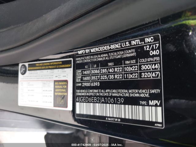 4JGED6EB2JA106139 Mercedes-Benz Amg Gle 43 Coupe 4matic