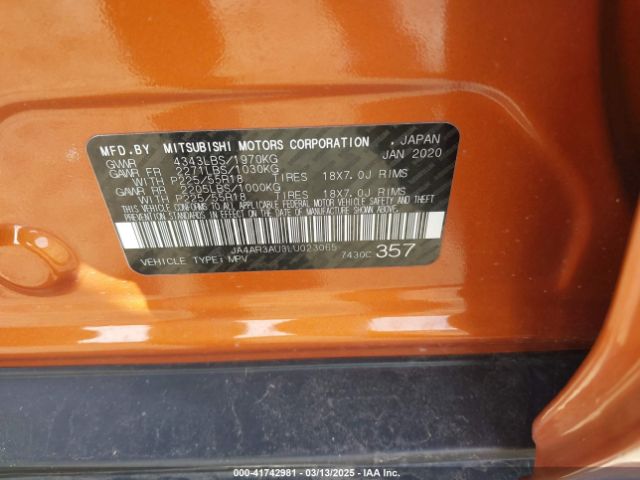 2020 MITSUBISHI OUTLANDER SPORT JA4AR3AU3LU023065 Photo 8