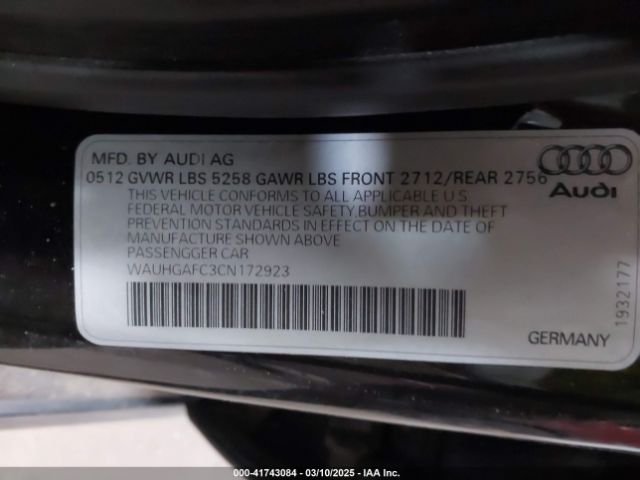 2012 AUDI A6 WAUHGAFC3CN172923 Photo 8