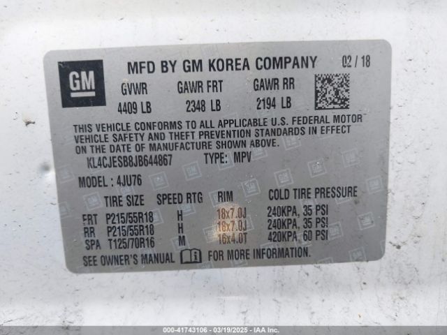 KL4CJESB8JB644867 Buick Encore Preferred
