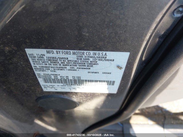 2001 LINCOLN LS 1LNHM87A61Y649658 Photo 8