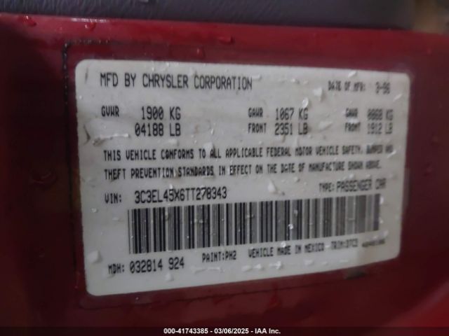 1996 CHRYSLER SEBRING 3C3EL45X6TT278343 Photo 8