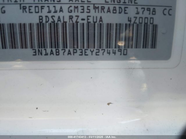 3N1AB7AP3EY274490 Nissan SENTRA SR