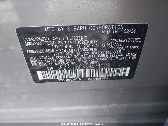 Subaru Forester Premium 2025 JF2SLDBC3SH474223 Image 9
