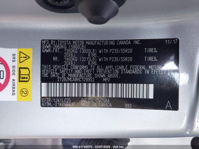 2T2BZMCA8HC129952 Lexus Rx 350 F Sport