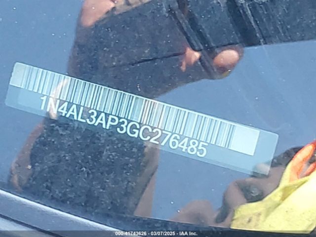 1N4AL3AP3GC276485 Nissan Altima 2.5 Sr