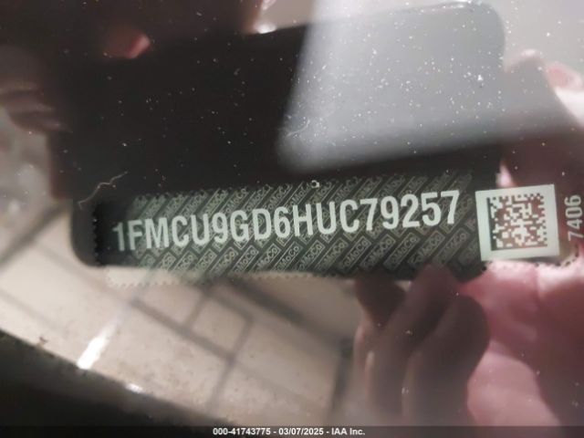 1FMCU9GD6HUC79257 Ford ESCAPE SE