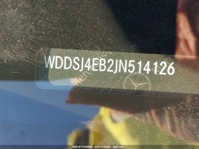 WDDSJ4EB2JN514126 Mercedes-Benz CLA 250