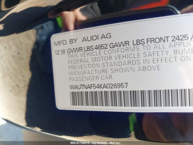 WAUTNAF54KA026957 Audi A5 45 Premium