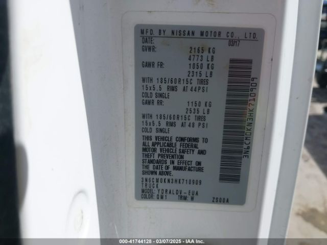 3N6CM0KN3HK710909 Nissan Nv200 S