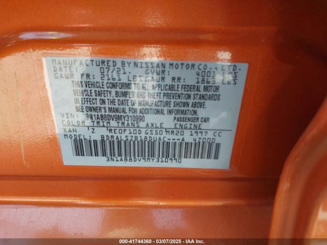 3N1AB8DV9MY310990 Nissan Sentra Sr Xtronic Cvt