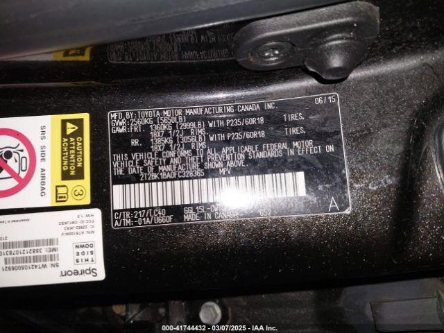2T2BK1BA0FC328365 Lexus RX 350